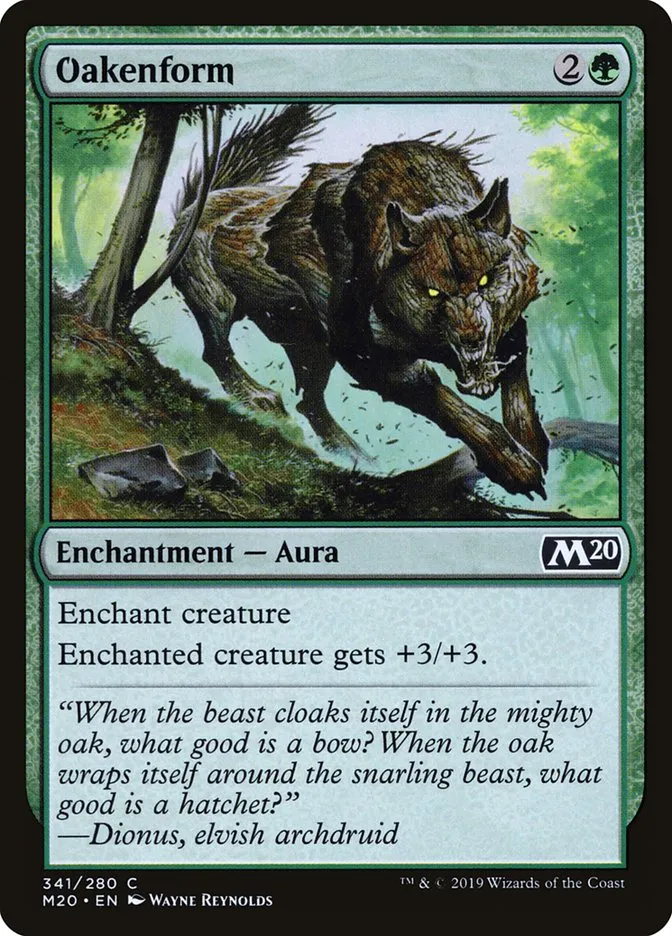 2019 Core Set 2020 Oakenform common #341 common card image