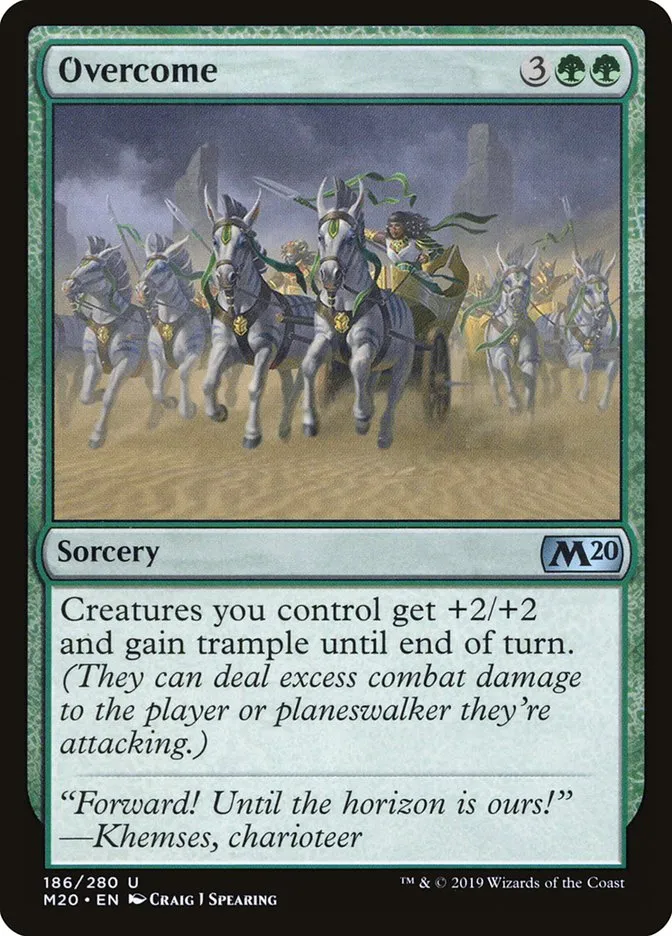 2019 Core Set 2020 Overcome uncommon #186 uncommon card image