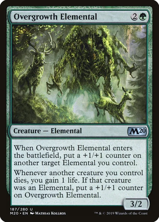 2019 Core Set 2020 Overgrowth Elemental uncommon #187 uncommon card image