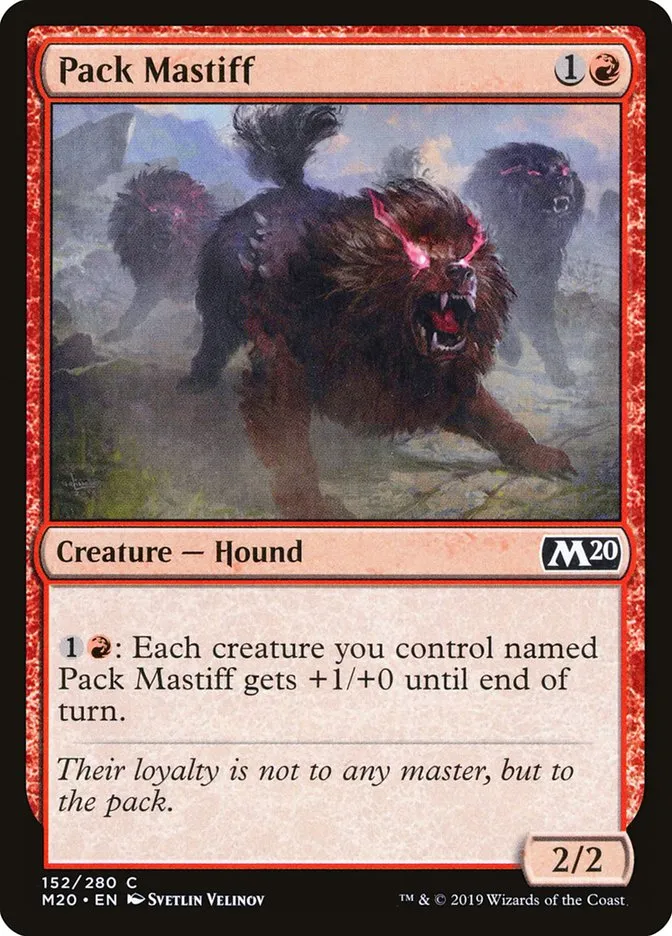 2019 Core Set 2020 Pack Mastiff common #152 common card image