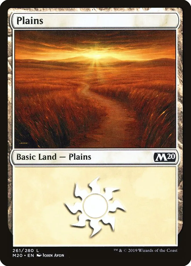 2019 Core Set 2020 Plains common #261 common card image