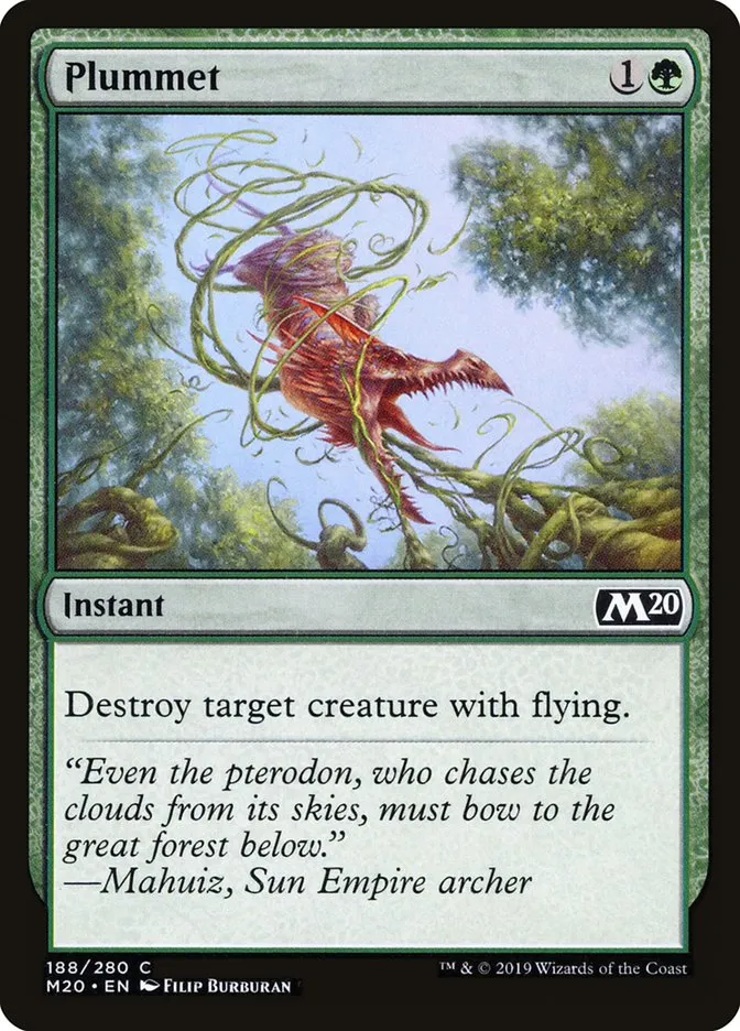 2019 Core Set 2020 Plummet common #188 common card image