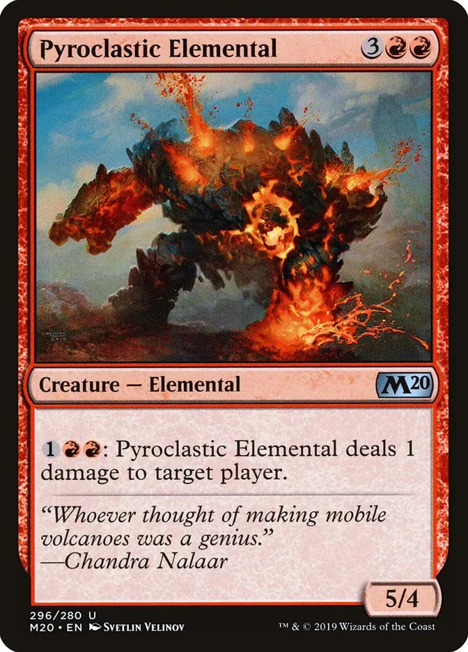 2019 Core Set 2020 Pyroclastic Elemental uncommon #296 uncommon card image