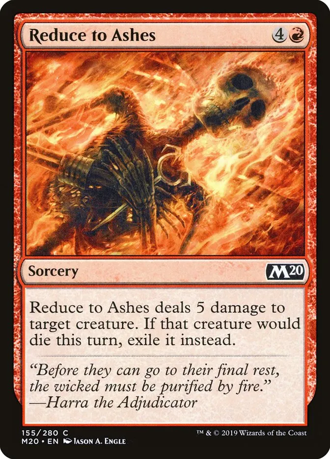 2019 Core Set 2020 Reduce to Ashes common #155 common card image