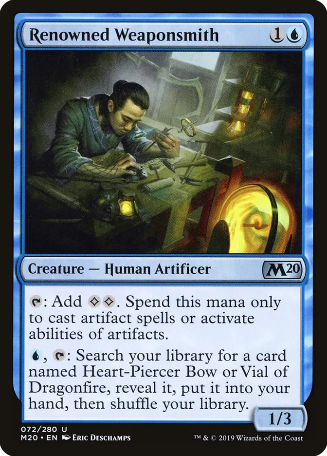 2019 Core Set 2020 Renowned Weaponsmith uncommon #72 uncommon card image