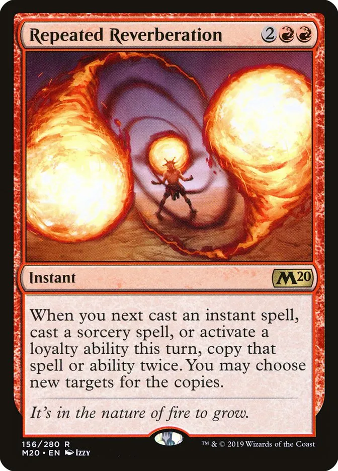 2019 Core Set 2020 Repeated Reverberation rare #156 rare card image