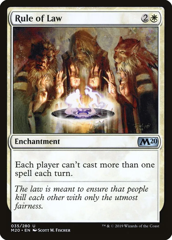 2019 Core Set 2020 Rule of Law [Foil] uncommon #35 uncommon card image