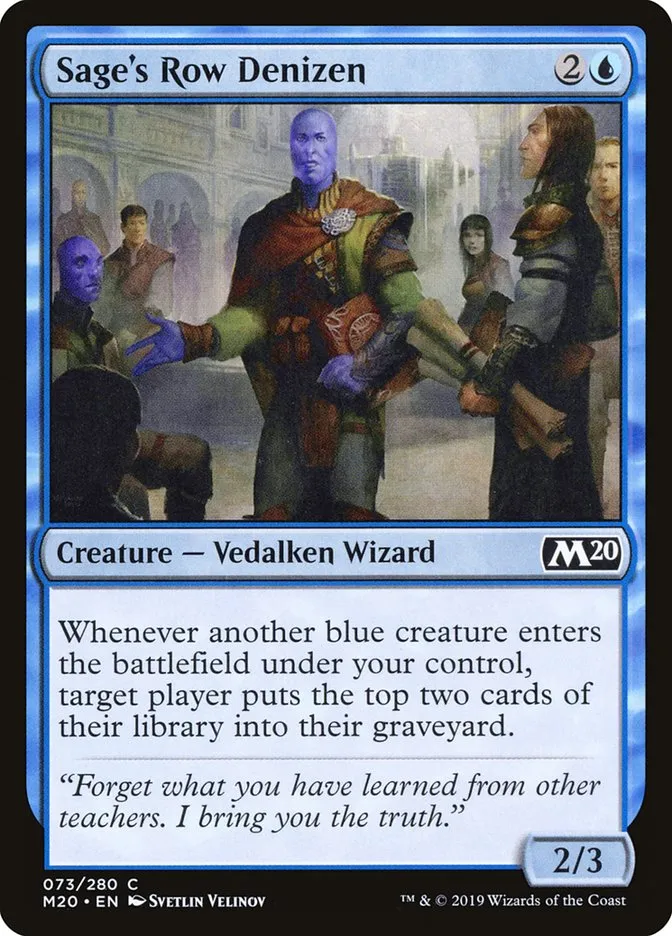 2019 Core Set 2020 Sage's Row Denizen [Foil] common #73 common card image