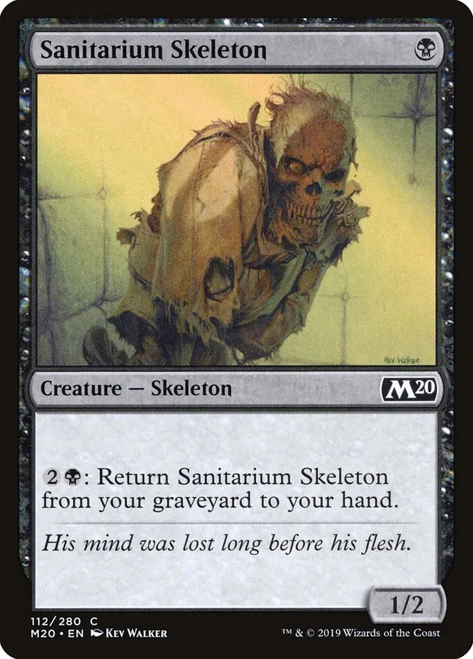 2019 Core Set 2020 Sanitarium Skeleton common #112 common card image