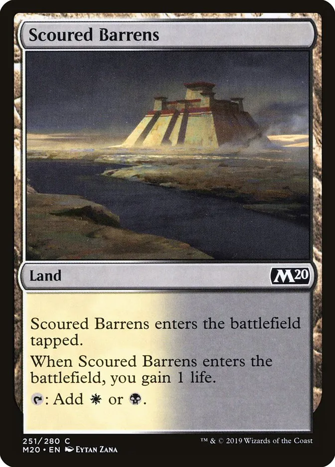 2019 Core Set 2020 Scoured Barrens #251 common card image