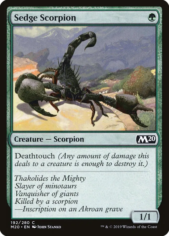2019 Core Set 2020 Sedge Scorpion common #192 common card image
