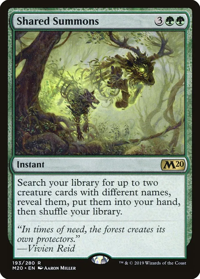 2019 Core Set 2020 Shared Summons rare #193 rare card image