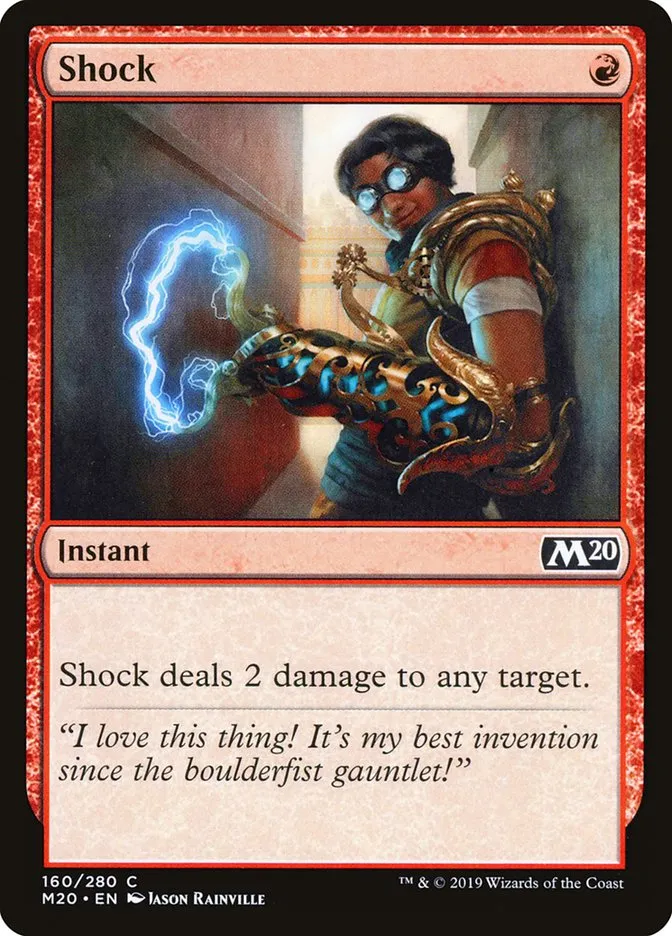 2019 Core Set 2020 Shock common #160 common card image