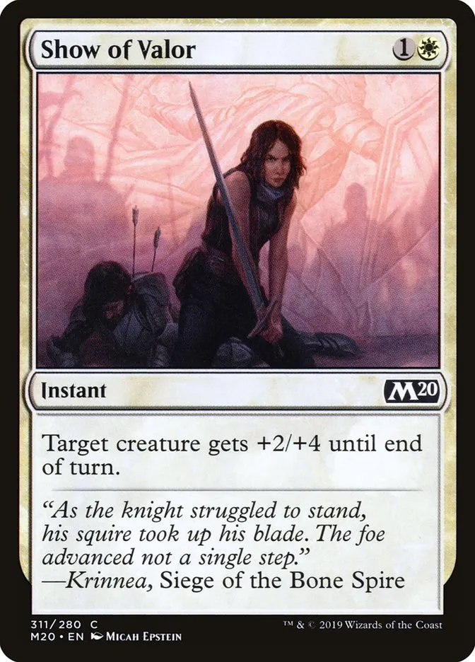 2019 Core Set 2020 Show of Valor #311 common card image