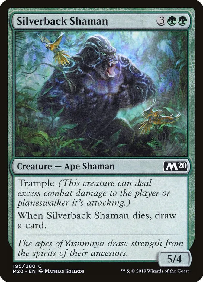 2019 Core Set 2020 Silverback Shaman common #195 common card image