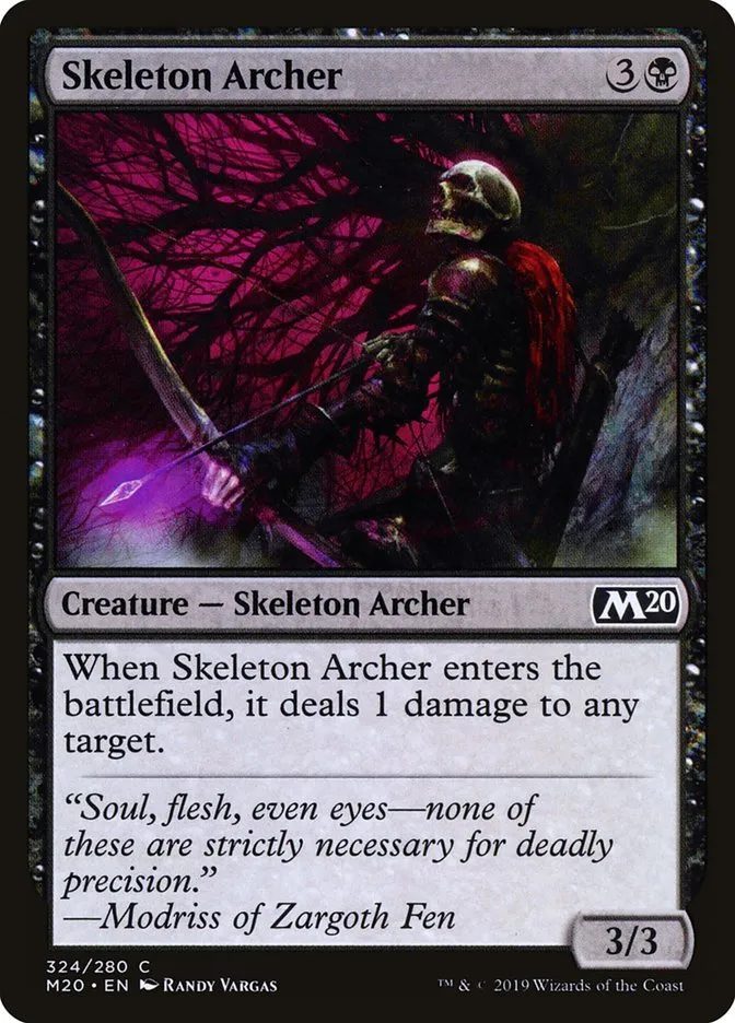 2019 Core Set 2020 Skeleton Archer common #324 common card image