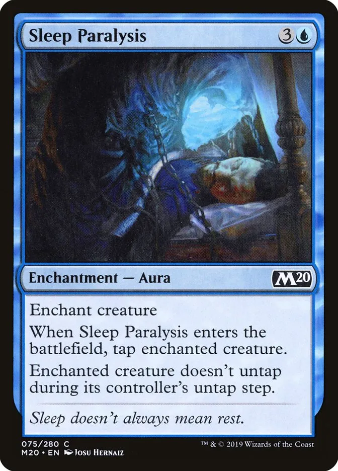 2019 Core Set 2020 Sleep Paralysis [Foil] common #75 common card image