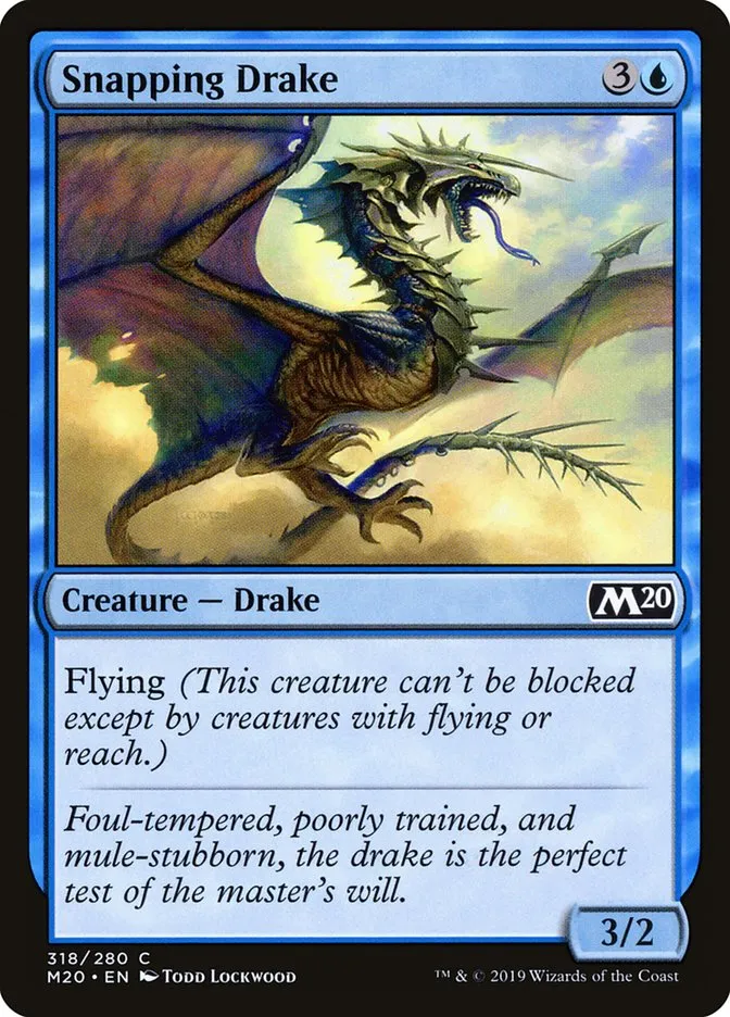 2019 Core Set 2020 Snapping Drake common #318 common card image