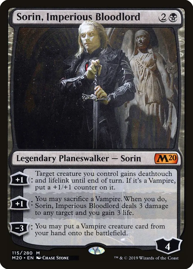 2019 Core Set 2020 Sorin, Imperious Bloodlord #115 mythic card image