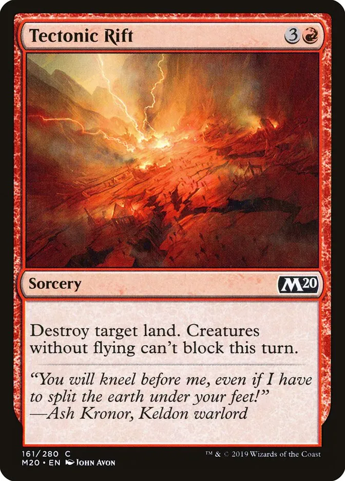 2019 Core Set 2020 Tectonic Rift common #161 common card image