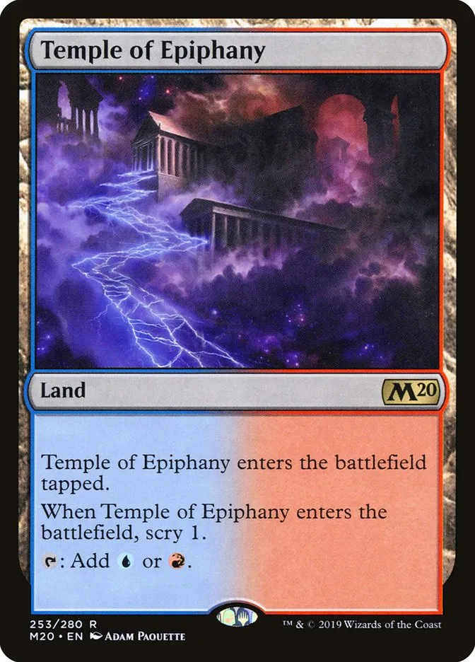 2019 Core Set 2020 Temple of Epiphany #253 rare card image