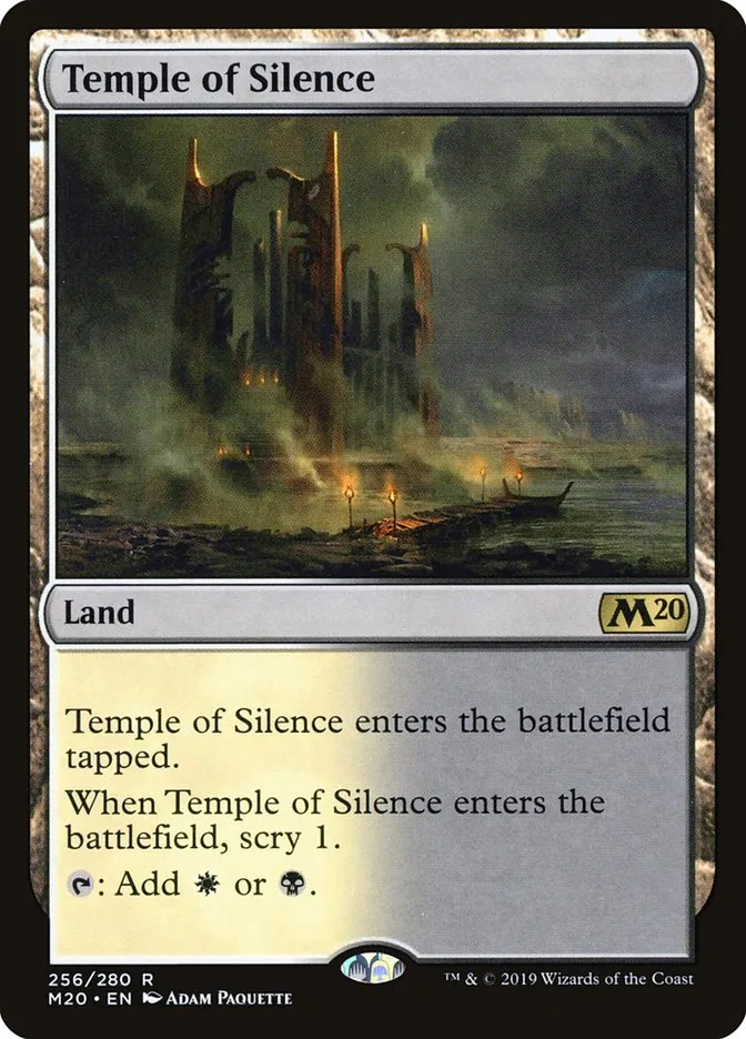 2019 Core Set 2020 Temple of Silence #256 rare card image