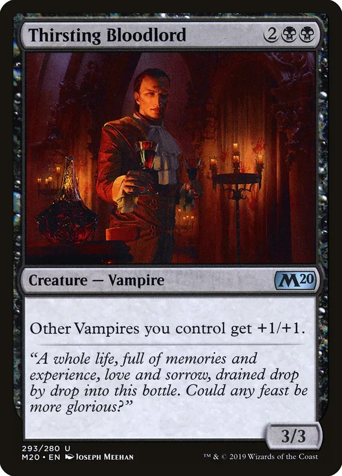 2019 Core Set 2020 Thirsting Bloodlord #293 uncommon card image