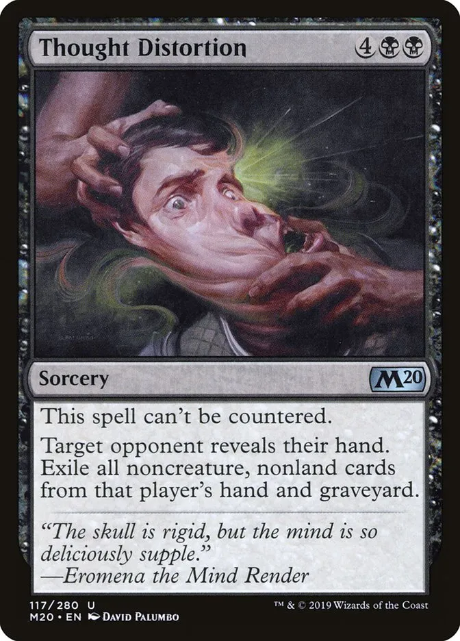 2019 Core Set 2020 Thought Distortion [Foil] uncommon #117 uncommon card image