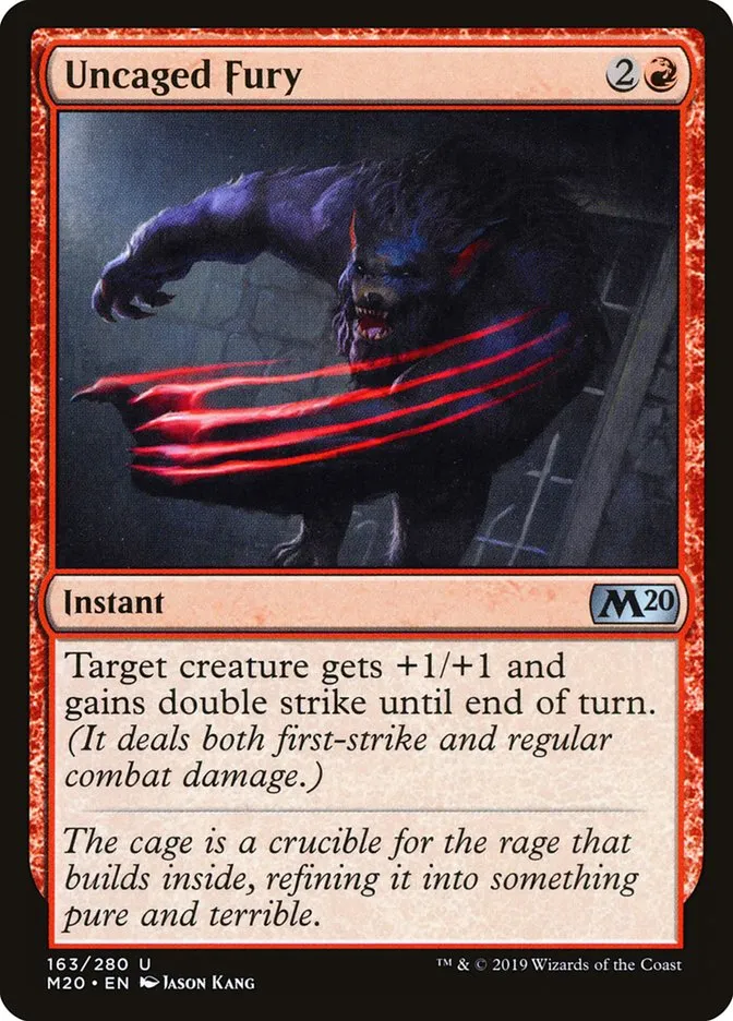 2019 Core Set 2020 Uncaged Fury #163 uncommon card image