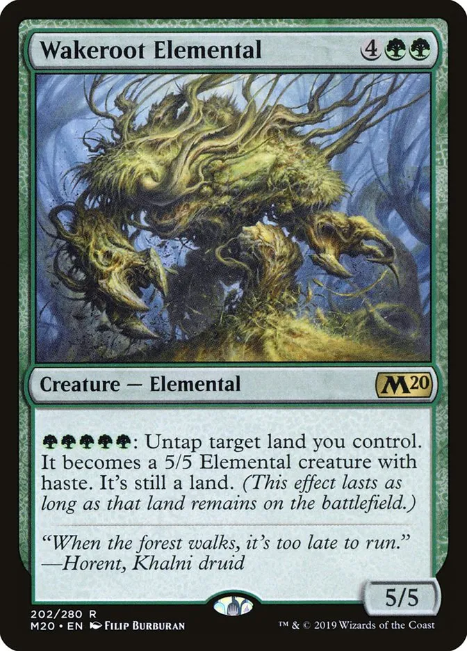 2019 Core Set 2020 Wakeroot Elemental rare #202 rare card image