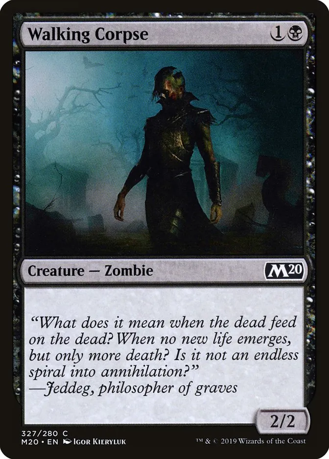 2019 Core Set 2020 Walking Corpse common #327 common card image