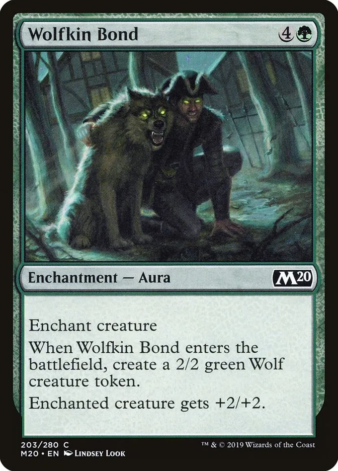 2019 Core Set 2020 Wolfkin Bond common #203 common card image
