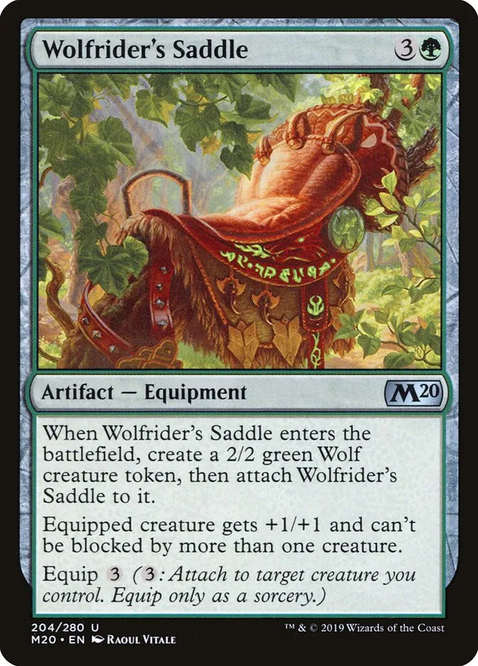 2019 Core Set 2020 Wolfrider's Saddle uncommon #204 uncommon card image