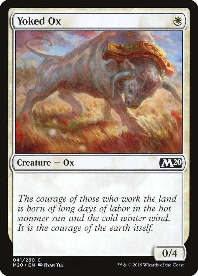 2019 Core Set 2020 Yoked Ox common #41 common card image