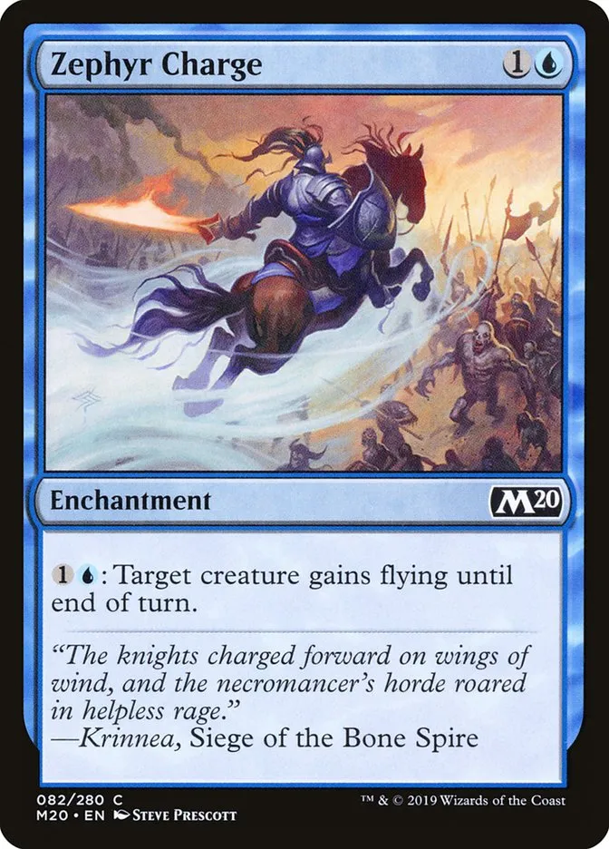 2019 Core Set 2020 Zephyr Charge common #82 common card image