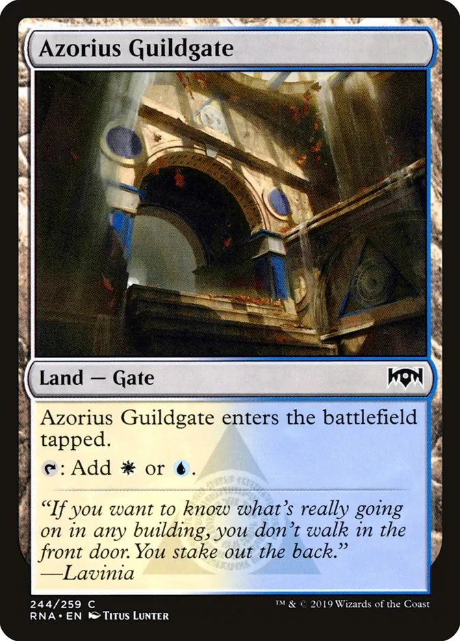 2019 Ravnica Allegiance Azorius Guildgate common #244 common card image