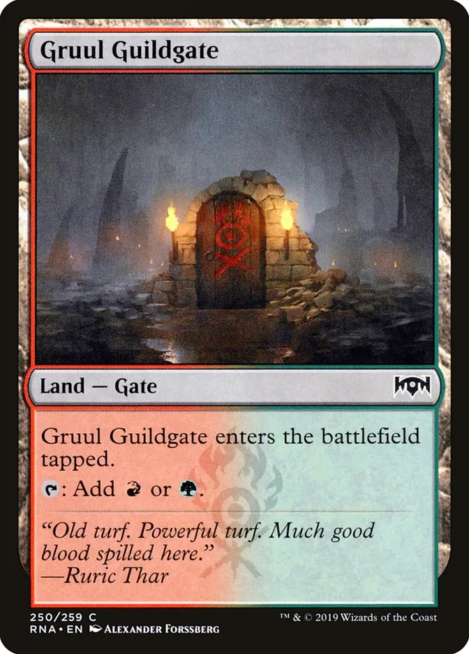2019 Ravnica Allegiance Gruul Guildgate #250 common card image
