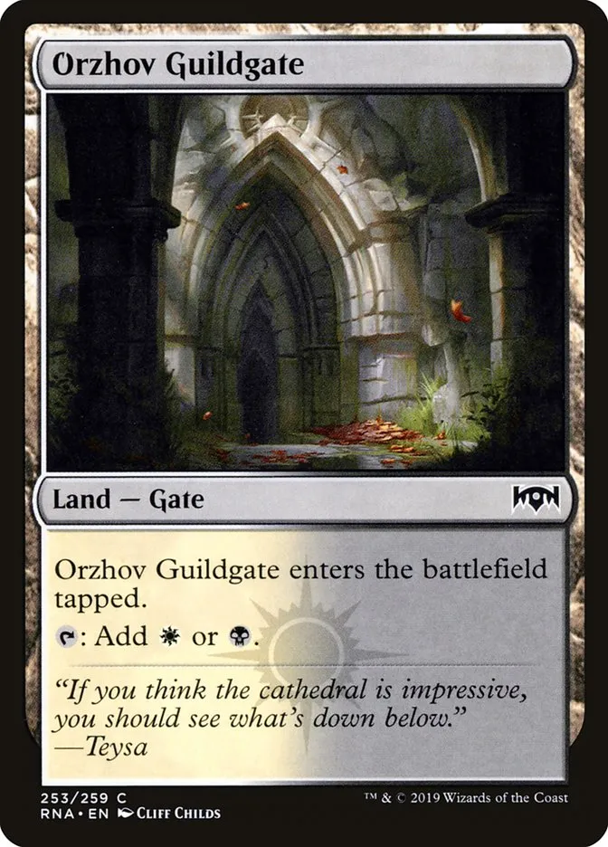 2019 Ravnica Allegiance Orzhov Guildgate #253 common card image