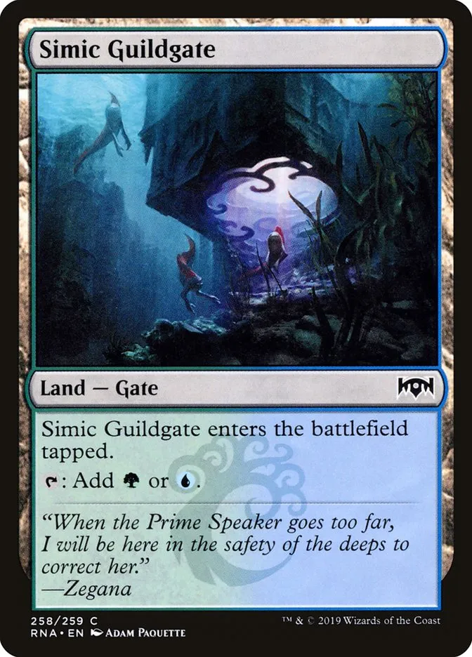 2019 Ravnica Allegiance Simic Guildgate common #258 common card image
