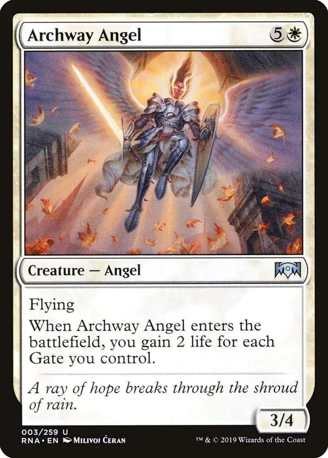 2019 Ravnica Allegiance Archway Angel uncommon #3 uncommon card image