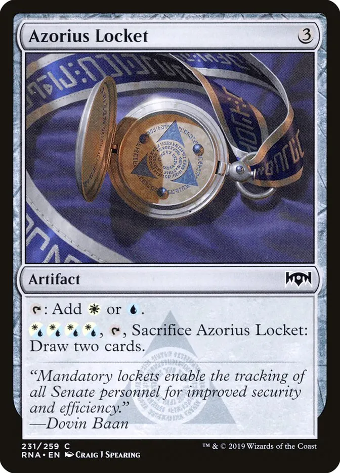 2019 Ravnica Allegiance Azorius Locket common #231 common card image