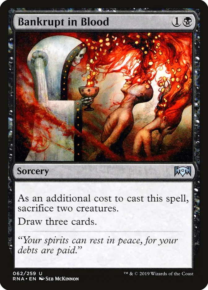 2019 Ravnica Allegiance Bankrupt in Blood #62 uncommon card image