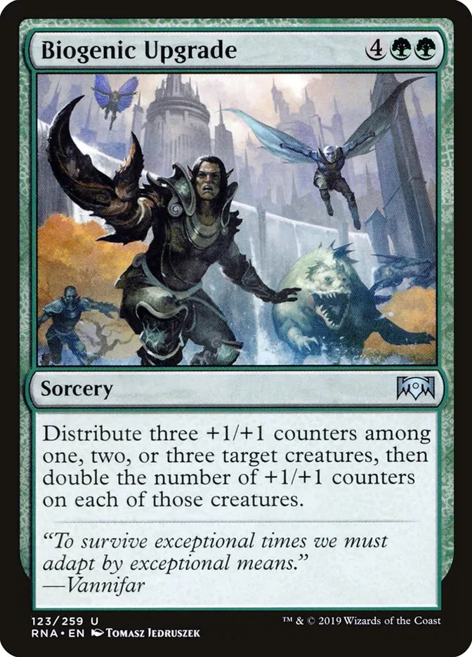 2019 Ravnica Allegiance Biogenic Upgrade #123 uncommon card image