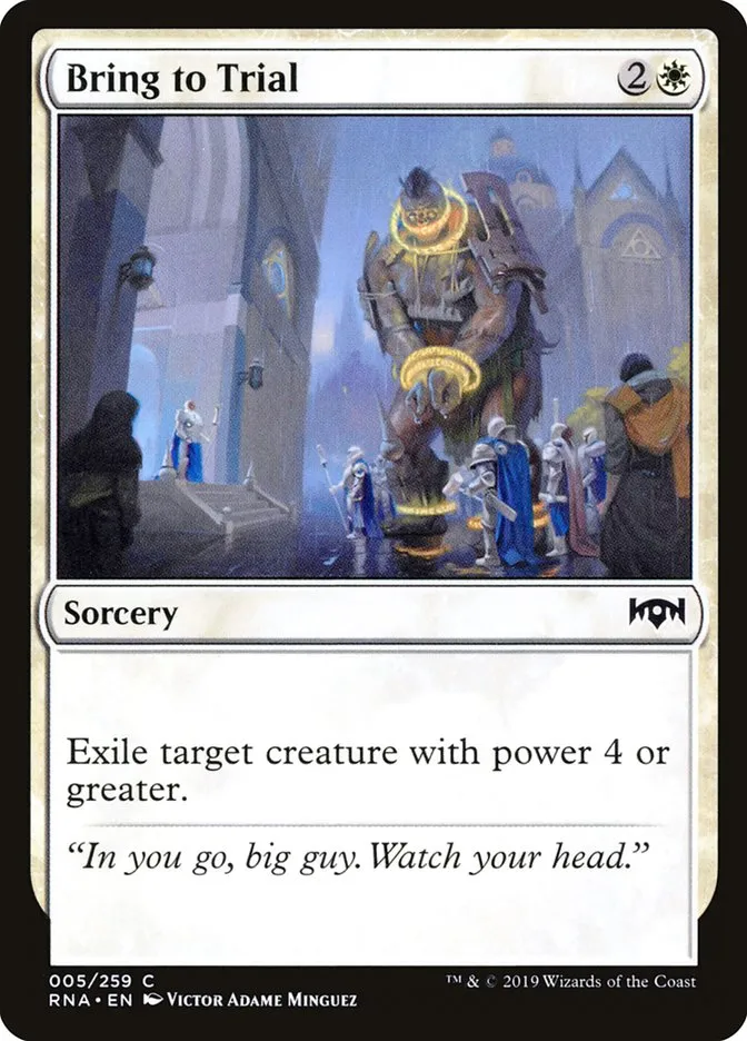 2019 Ravnica Allegiance Bring to Trial common #5 common card image