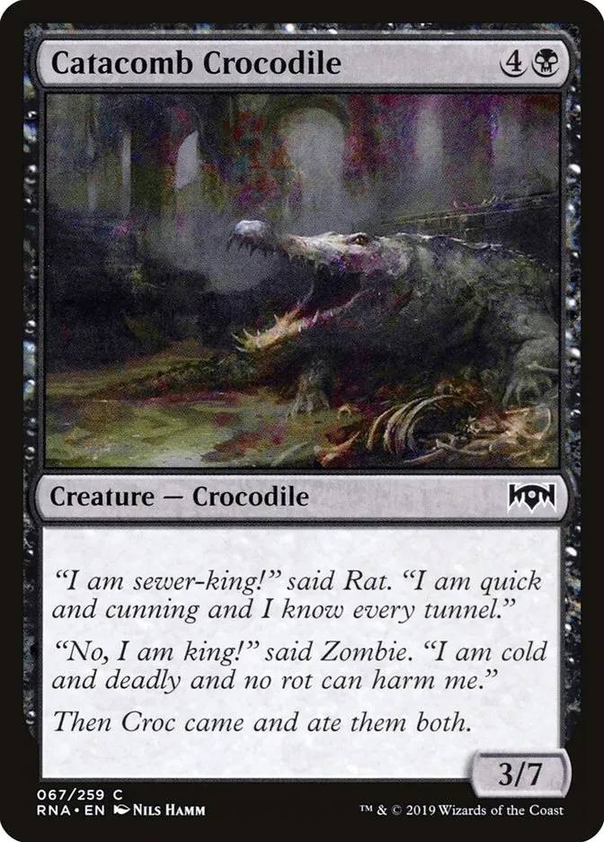 2019 Ravnica Allegiance Catacomb Crocodile #67 common card image