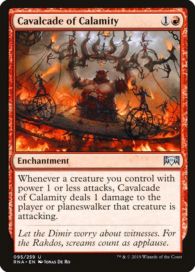 2019 Ravnica Allegiance Cavalcade of Calamity #95 uncommon card image
