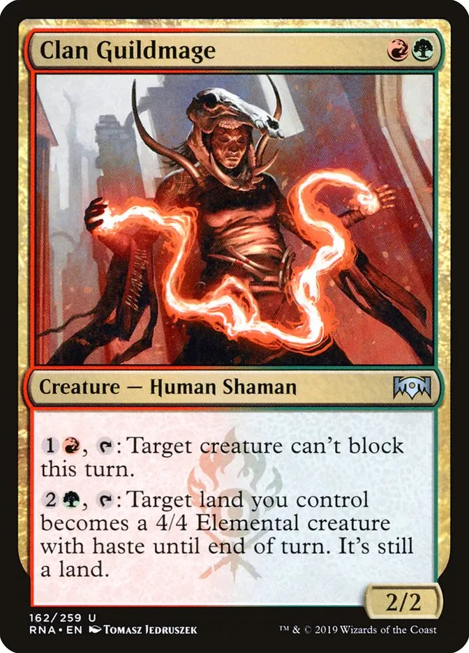 2019 Ravnica Allegiance Clan Guildmage #162 uncommon card image