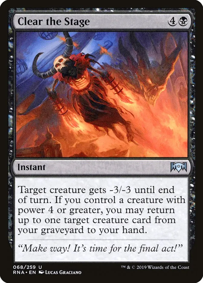 2019 Ravnica Allegiance Clear the Stage #68 uncommon card image