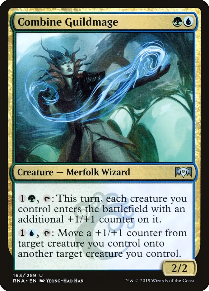 2019 Ravnica Allegiance Combine Guildmage #163 uncommon card image