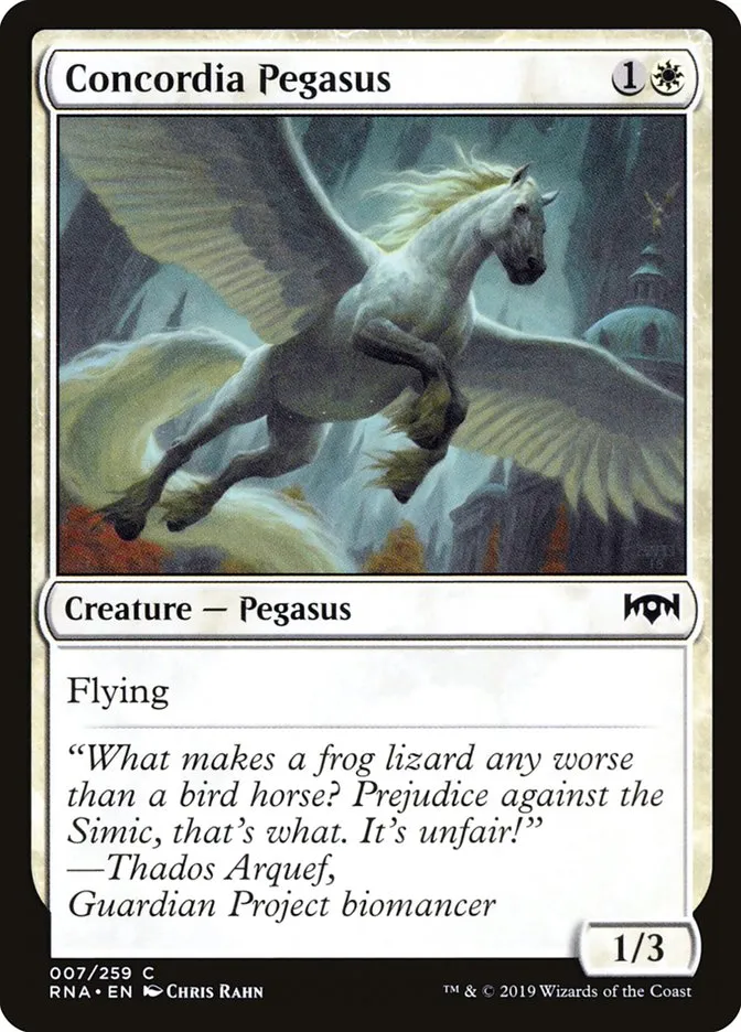 2019 Ravnica Allegiance Concordia Pegasus common #7 common card image